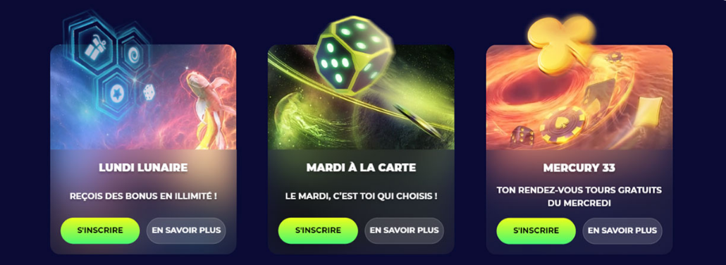 Mardi A la carte de Space Fortuna casino