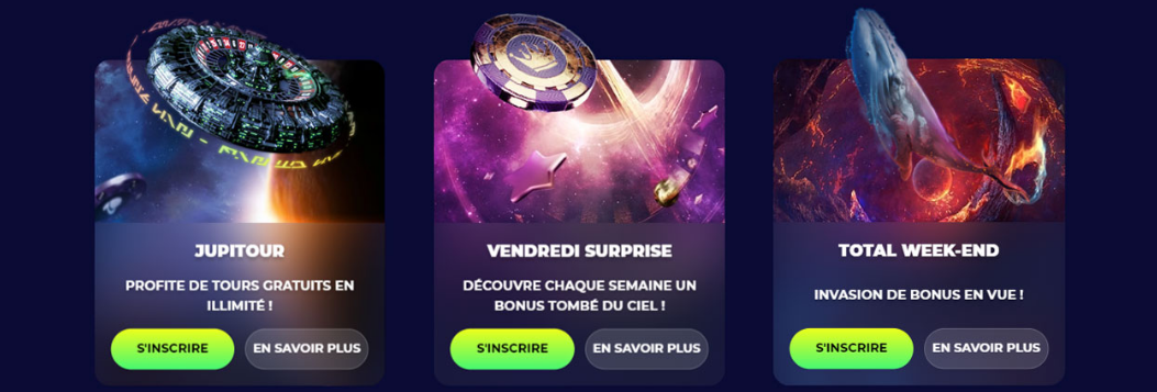 Vendredi surprise de Space fortuna casino